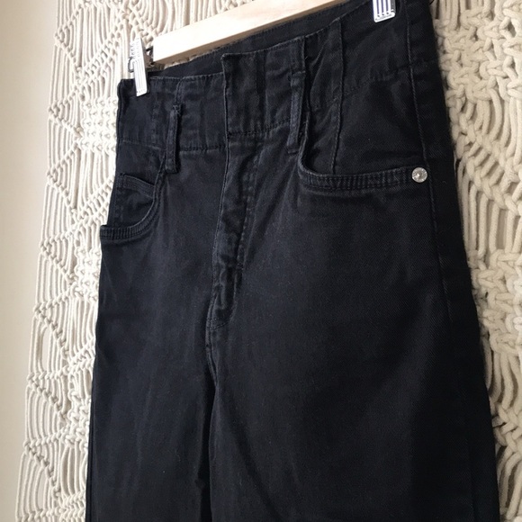 Bershka high waisted black denim Sz US 4 jeans - Picture 4 of 9